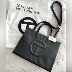 Telfar Medium Black Shopping Bag